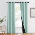 Nicetown Aqua Blue 100% Blackout Curtain Set, Thermal Insulated & Energy Efficiency Window Draperies for Guest Room, Full Shading Panels fo…