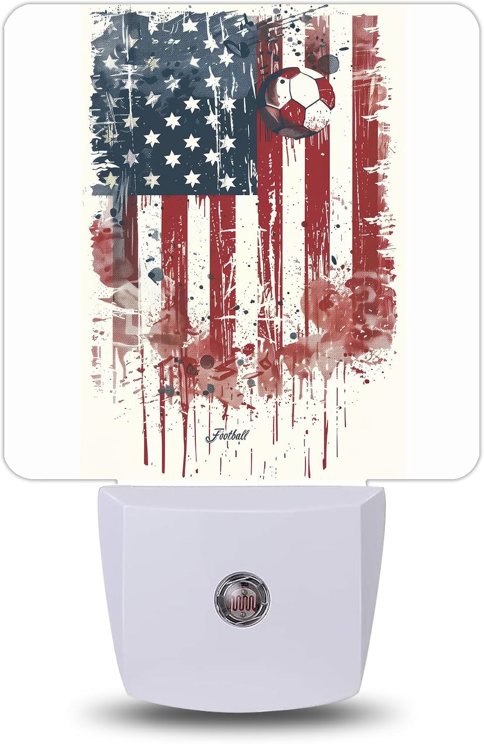 Night Light, Soccer American Flag Night Lights Plug into Wall for Bedroom Bathroom Hallway Kitchen, Dusk to Dawn Sensor Decorative Gift…