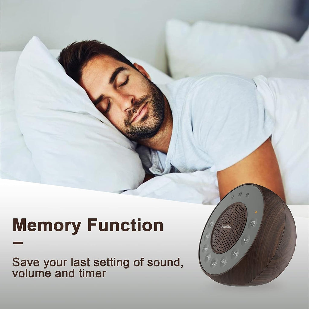 Housbay White Noise Machine with 31 High Fidelity Soothing Sounds, 5W High Power Loud Enough Speaker, Easy Volume Control, Sleep Timer…