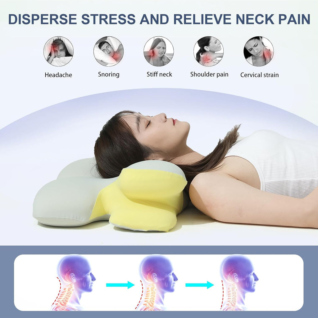 MocaDng Memory Foam Cervical Pillow for Neck Ergonomic Pillow High Loft Heavy Density Memory Foam Pillows for Side Sleepers Broad Shoulders…