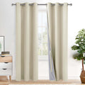 Xwzo 100% Blackout Curtain Panels - Thermal Insulated Black Liner Curtains, Noise Reducing and Heat Blocking Drapes for Hall and Studio Win…