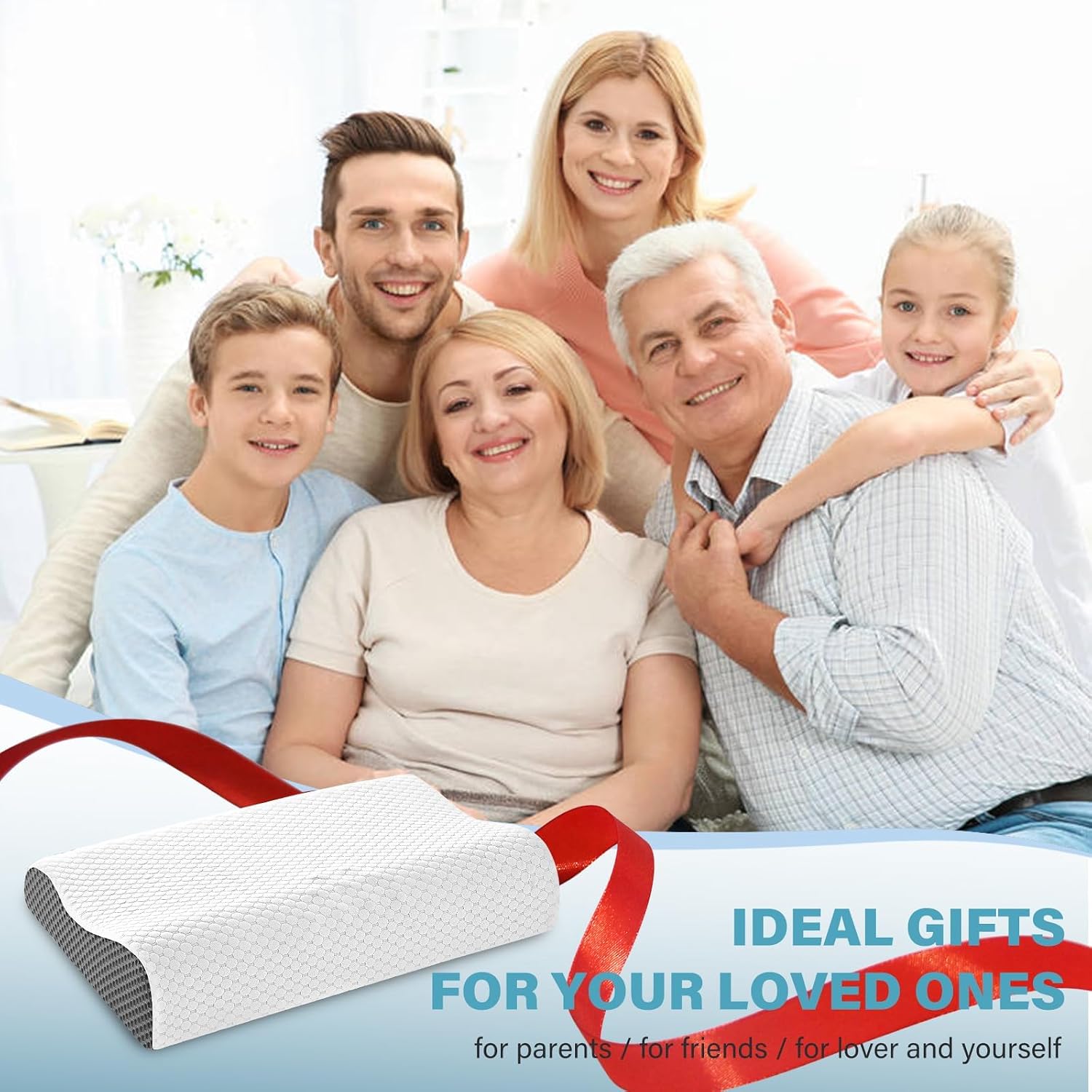 Bedcool Memory Foam Pillows 2 Pack Neck Pillow - Neck Support Pillow for, Ergonomic Cervical Pillow for Sleeping, Orthopedic Contour Bed P…