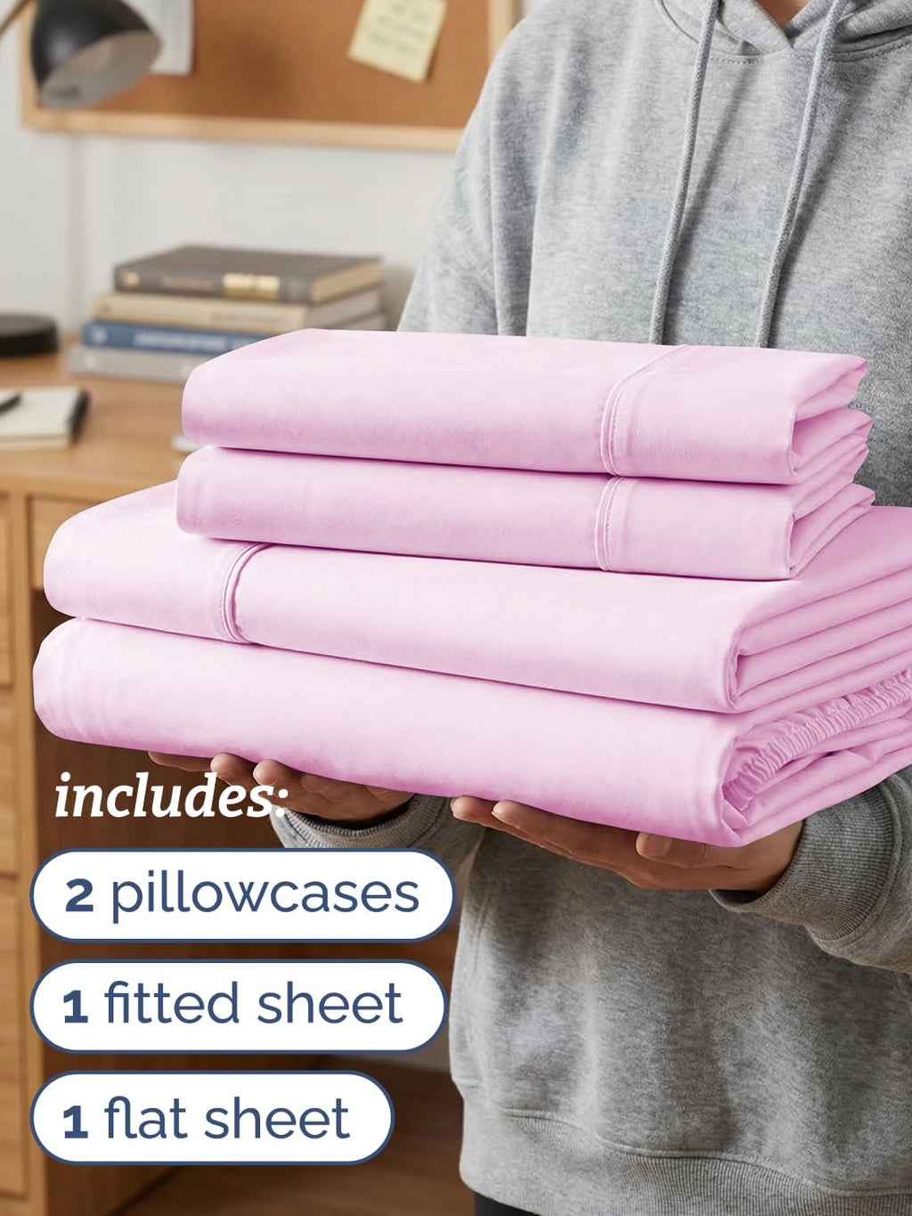 Twin XL 4 Piece Sheet Set - Comfy, Breathable & Cooling - Soft Hotel Luxury Bedding for Women, Men, Kids, Teens and Children - 1 Flat & 1…