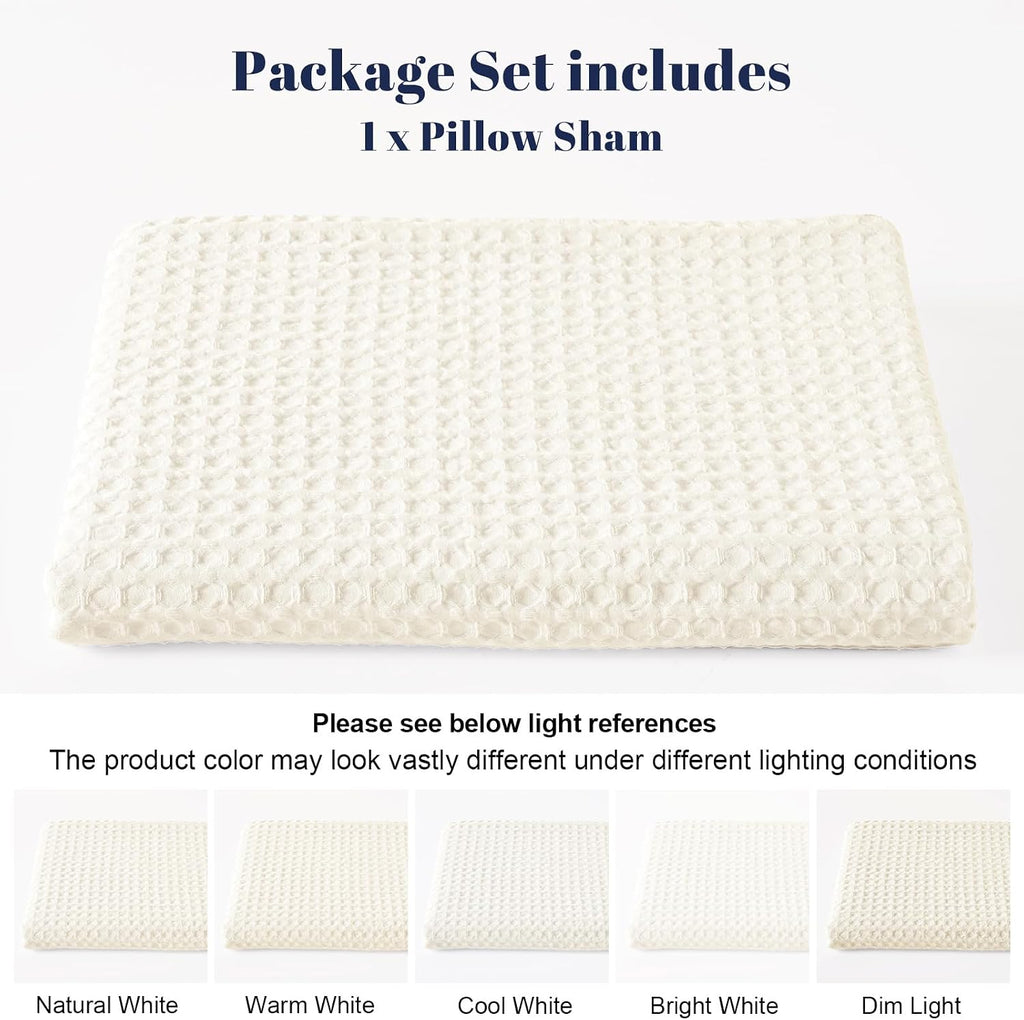 Phf Ultra Soft Waffle Weave Body Pillowcase with Zipper, No Insert, 1Pack 20" x 54" Pillow Sham, Breathable & Skin-Friendly Body Pillow cas…