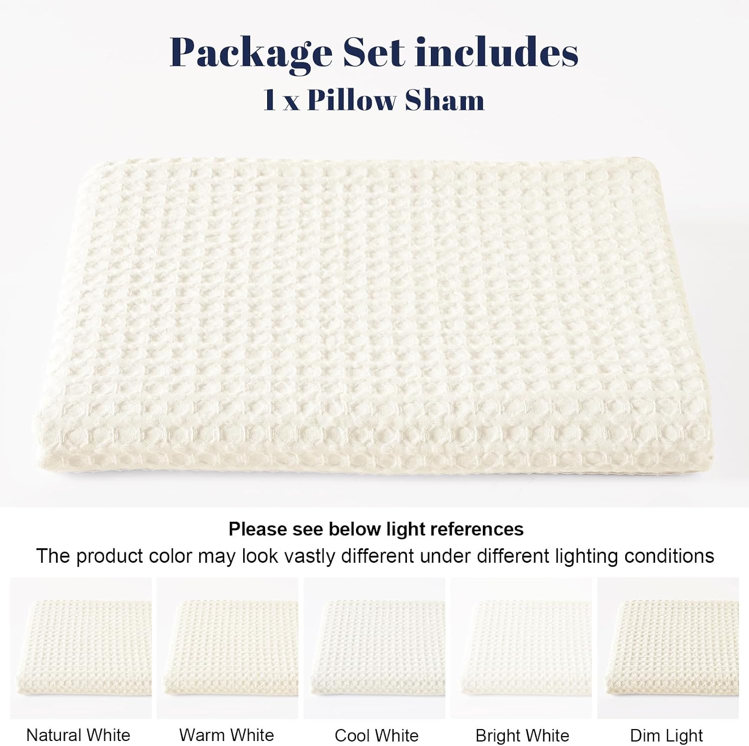 Phf Ultra Soft Waffle Weave Body Pillowcase with Zipper, No Insert, 1Pack 20" x 54" Pillow Sham, Breathable & Skin-Friendly Body Pillow cas…