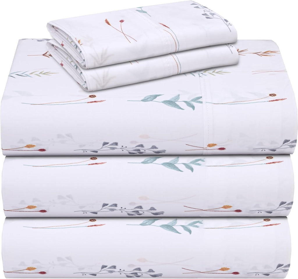 Zoyer 100% Cotton Sheets – Split King Size Percale Bedding, Cooling & Breathable, Durable with a Crisp, Soft & Comfortable Feel, 16" Deep P…