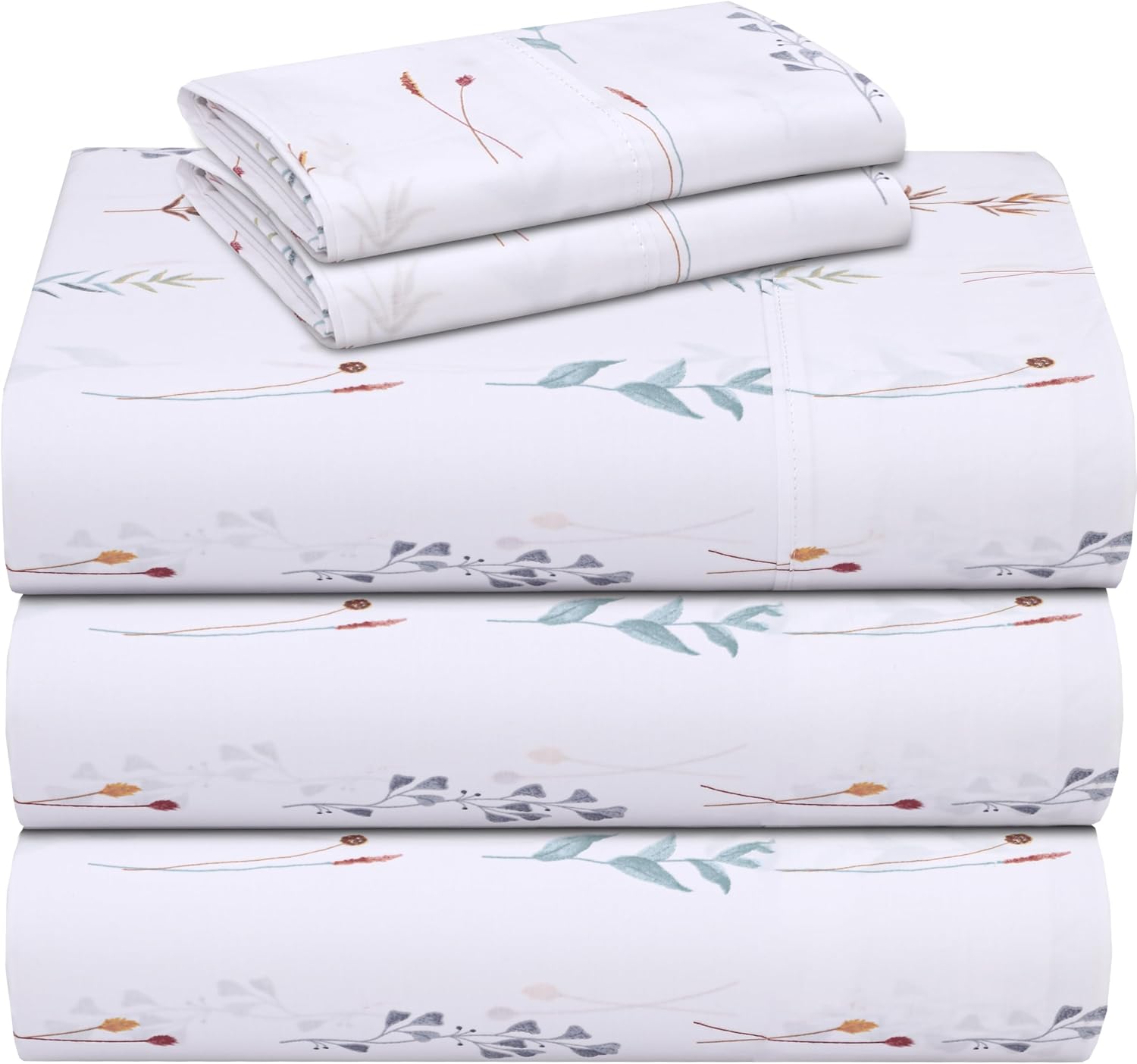 Zoyer 100% Cotton Sheets – Split King Size Percale Bedding, Cooling & Breathable, Durable with a Crisp, Soft & Comfortable Feel, 16" Deep P…