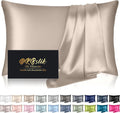 Home Silk Pillowcase for Hair and Skin, Mulberry Silk Pillow Cases King Size, Anti Acne Cooling Sleep Both Sides Natural Silk Satin Pillow…