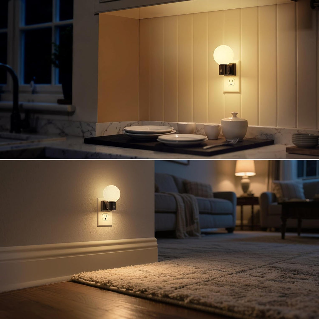 DORESshop Moon Night Light, Night Lights Plug into Wall, Dusk-to-Dawn Sensor, 3D Design 3000K Soft White, Dimmable Nightlights Indoor for…
