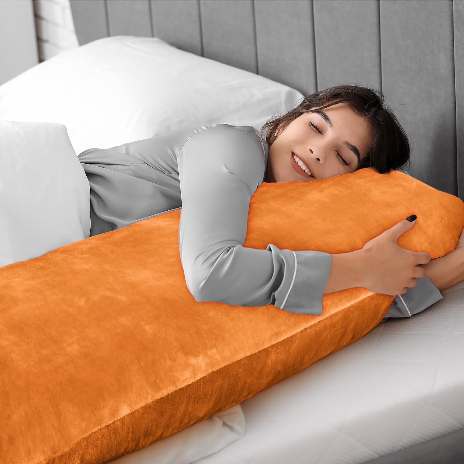 Bedelite Body Pillow Cover with Zipper Closure, Super Soft and Cozy Fleece Pillowcase 20 x 54 Inches, Luxury Fluffy Plush Long Body Pillow…