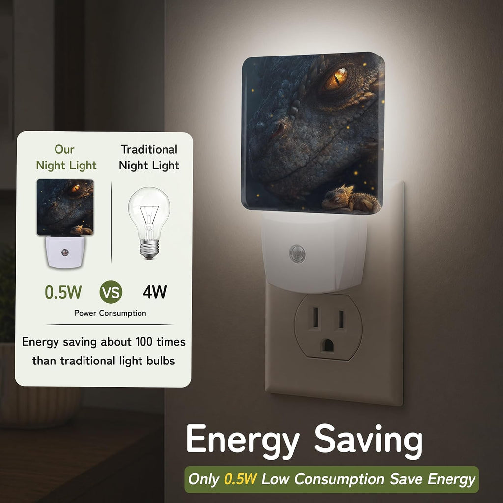 Dragon Eye Fantasy Night Lights Plug into Wall, Night Light for Bedroom Bathroom Hallway Kitchen, Auto Dusk to Dawn Sensor Decorative…