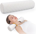 Cozyth Cervical Roll Pillow, Medium Soft Memory Foam Neck Round Pillow Cylinder Bolster Pillow for Sleeping, Round Neck Support for Bed…