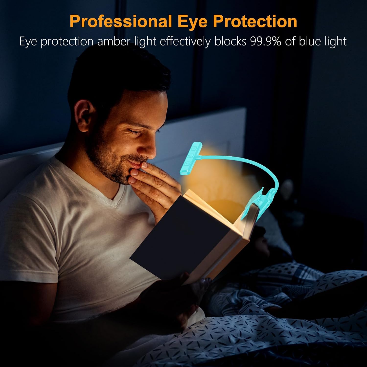 Gritin 19 LED Rechargeable Book Light for Reading in Bed with Memory Function- Eye Caring 3 Color Temperatures, Stepless Dimming…