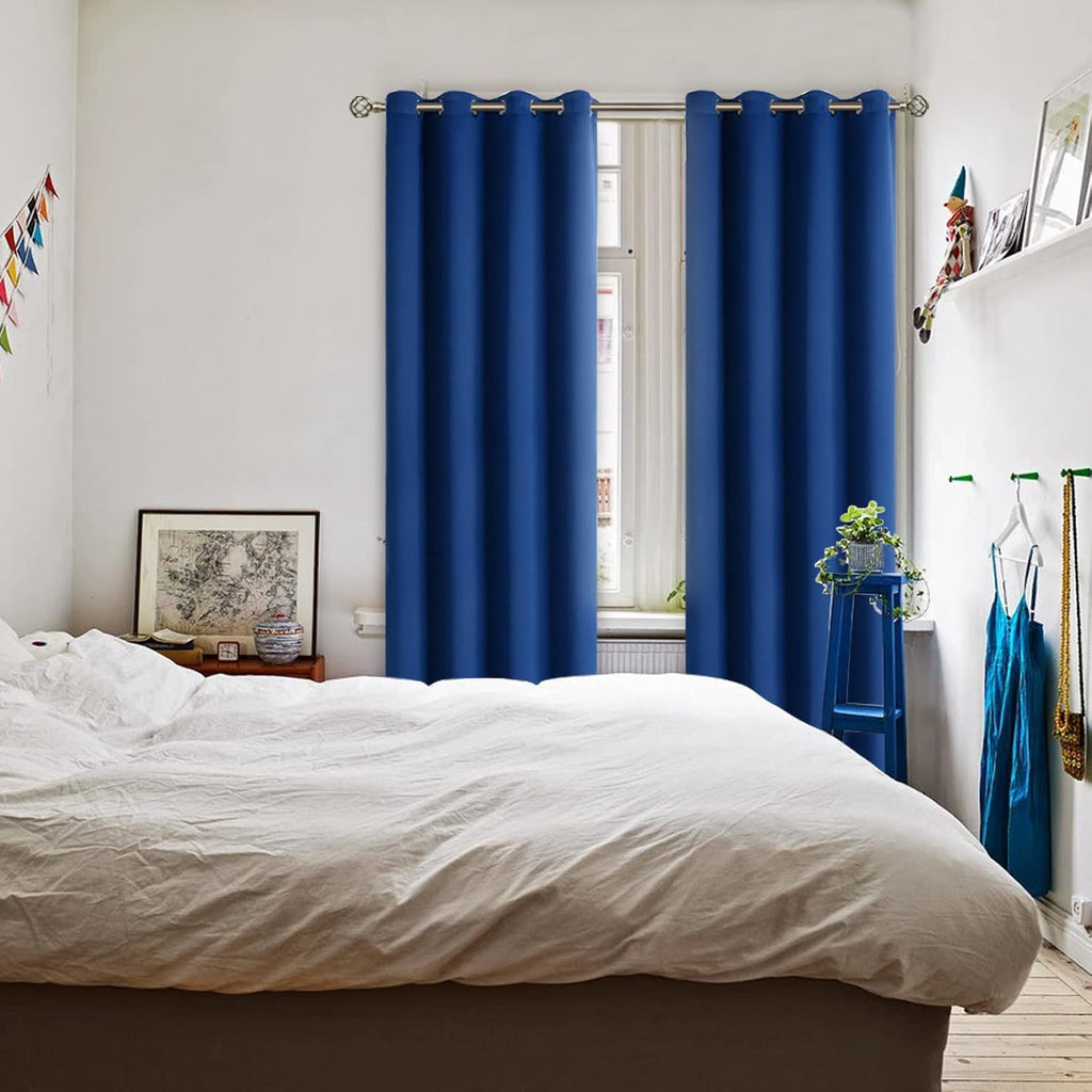 BGment Blackout Curtains for Bedroom - Grommet Thermal Insulated Room Darkening Curtains for Living Room, 52 x 95 Inch, 2 Panels, Royal Blu…