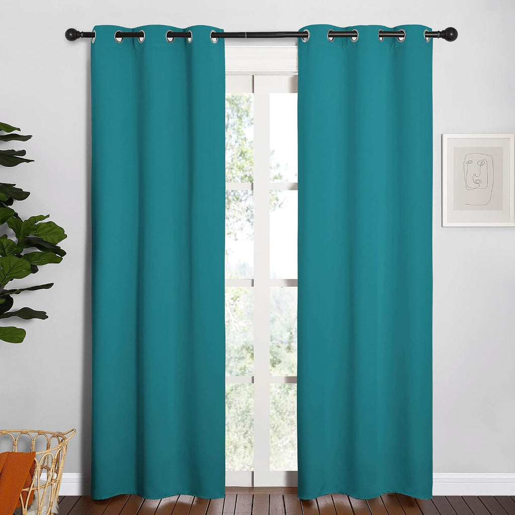 NICETOWN Room Darkening Curtains 84 inch Length 2 Panels, Thermal Insulated Grommet Blackout Curtains for Modern Casual Elegant Bedroom…