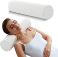 SinoSalected Memory Foam 4" Round Pillow, Cervical Neck Pillow for, Cylinder Pillows 18"x 4", Removable Cover, Neck Roll Pillow for Sleepi…