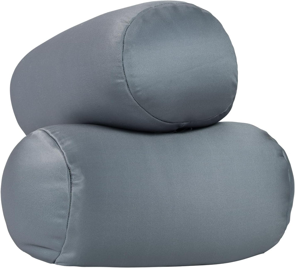 2Pcs Microbead Bolster Tube Neck Bed Body Pillows, 12 x 7 inches Squish Bean Bag Microbead Pillow for Sleeping Home Travel Neck Lumbar…