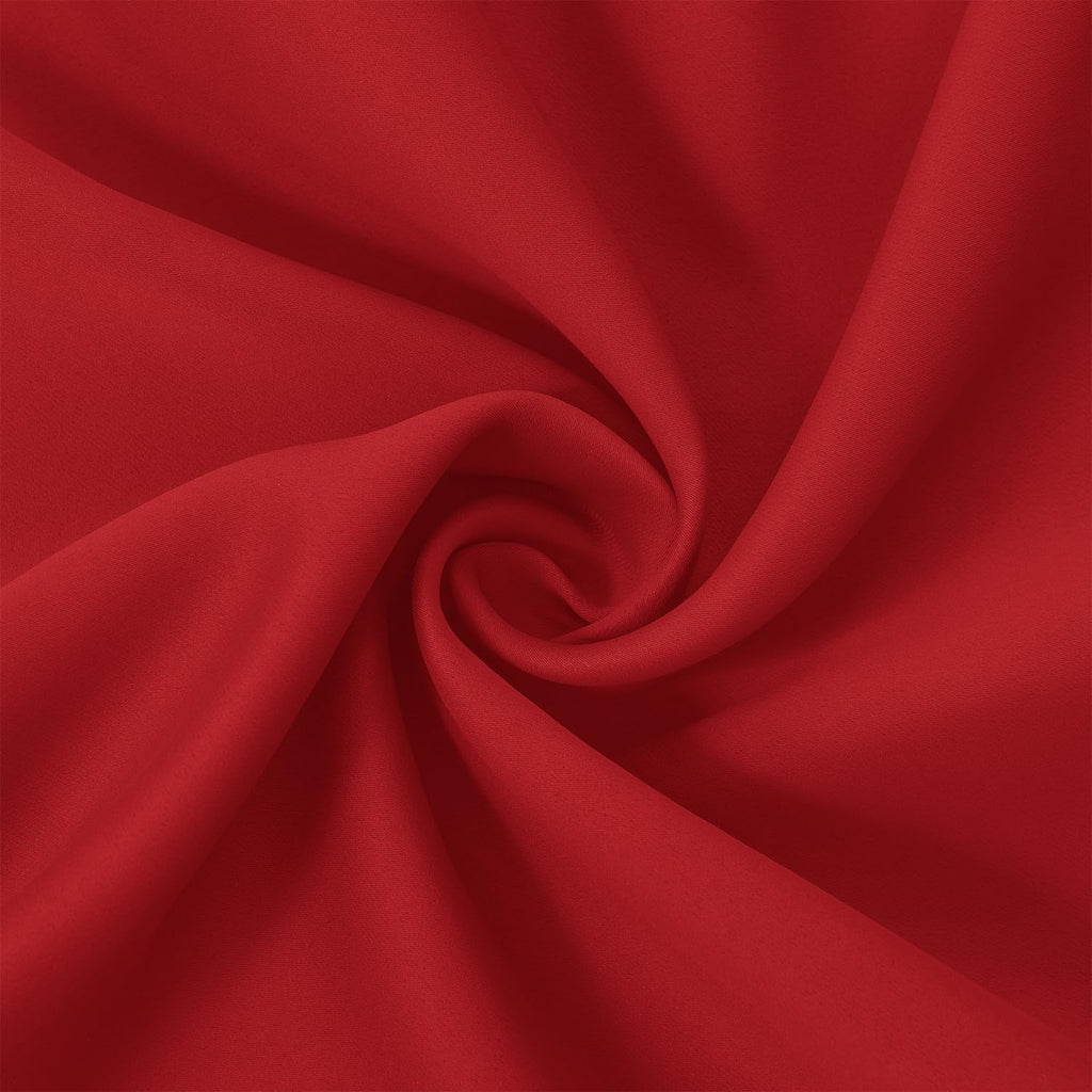 Lemomo Bright Red Blackout Curtains 52 x 63 Inch Length/Set of 2 Curtain Panels/Thermal Insulated Room Darkening Blackout Curtains for Bedr…