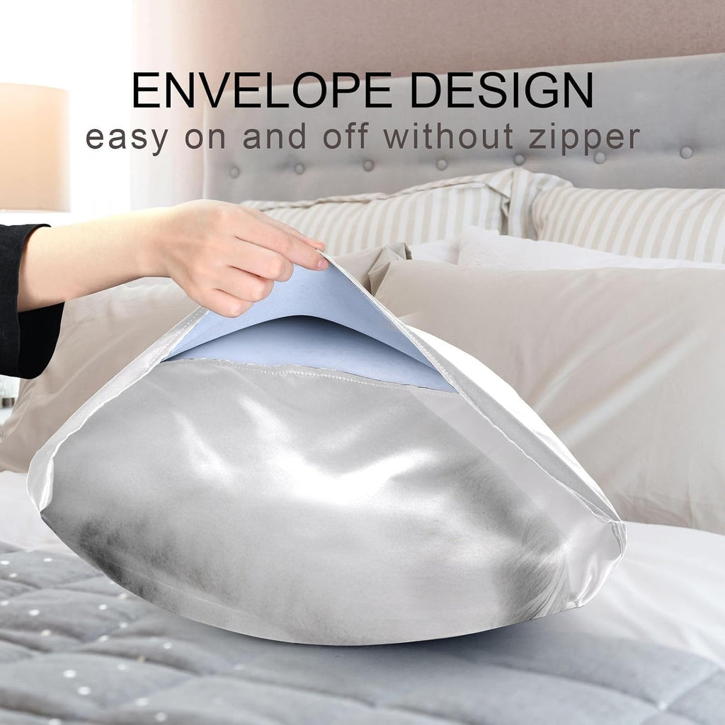 Blueangle Beautiful White Horse Satin Pillowcase for Hair and Skin Silk Pillowcase, Queen Size(20x30 inches) - Satin Pillow Covers with…