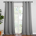 NICETOWN Thermal Insulated Blackout Curtains - Grommet Top Window Treatment Drapes for Hall (2 Panels, W42 x L90 inches, Silver Grey)