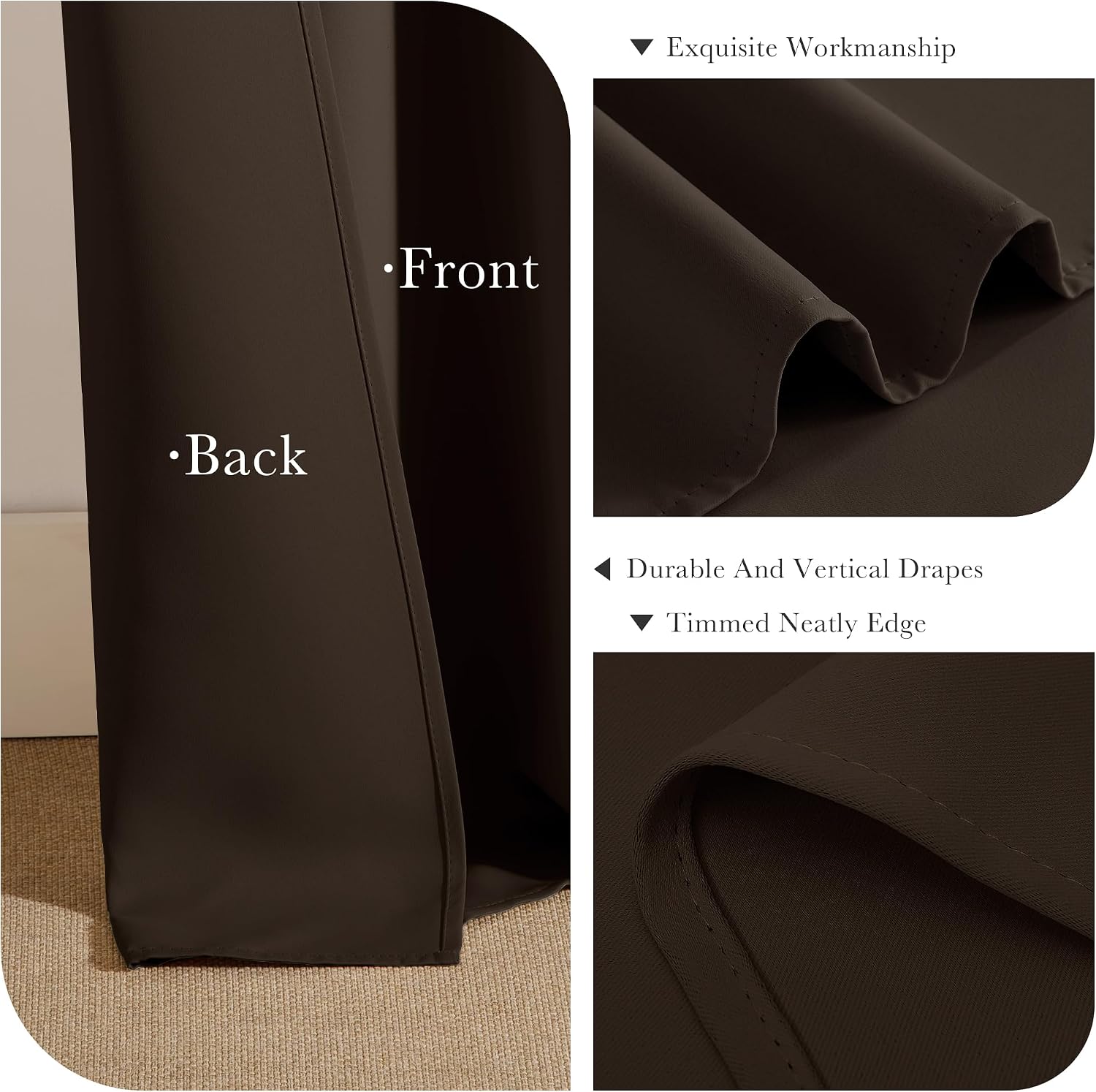 Ponydance PONY DANCE Black Out Curtains for Bedroom Window, Room Darkening 96 inch Curtains 2 Panel Set, Thermal Insulated Drapes for Livin…