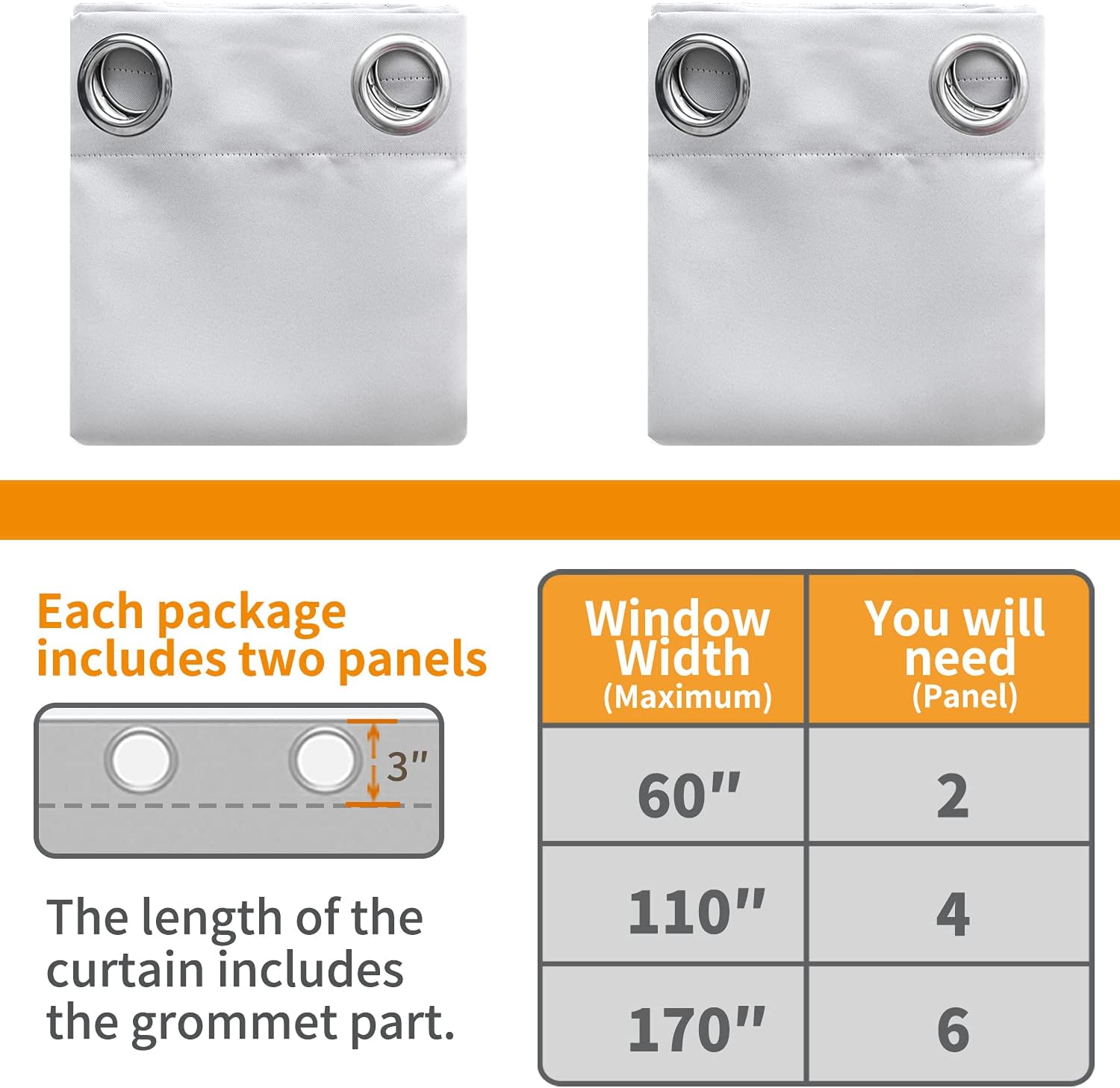 YoungsTex Room Darkening Curtains 72 Inches Length for Bedroom - Thermal Insulated with Grommet Blackout Curtain Drapes for Living Room, 2…
