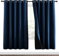 Nicetown Moroccan Blue Full Shade Curtain Panels, Pair of Energy Smart & Noise Blocking Out Blackout Drapes for Dining Room Window, Thermal…