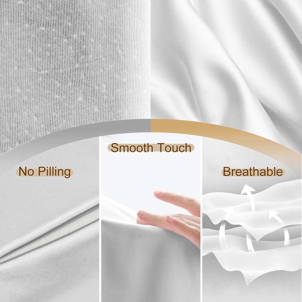 Homca Satin Pillow Cases for HOMCA Cervical Pillow - Contoured Ergonomic Satin Pillowcase with Zipper, Grey Soft & Smooth Fabric for Hair &…