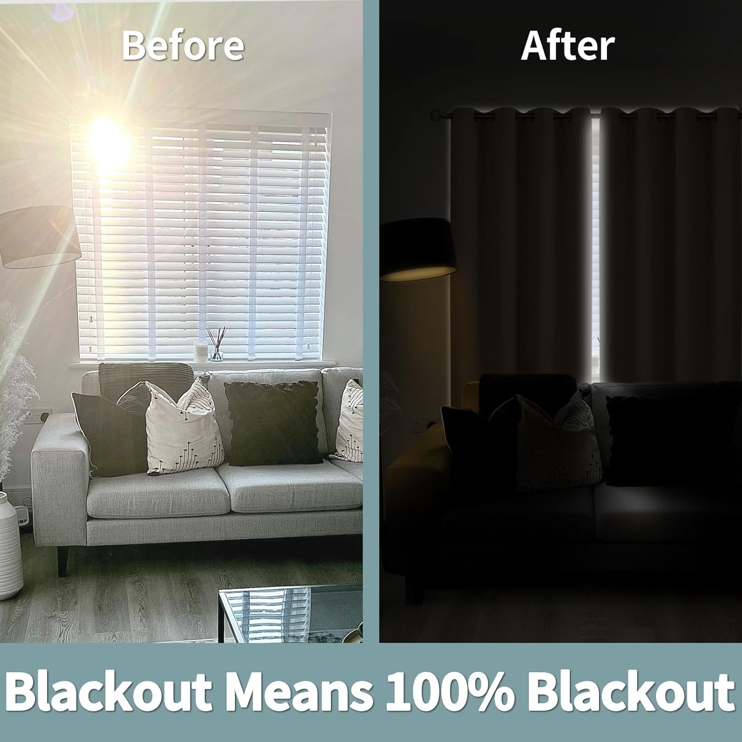 BGment Short 100% Blackout Curtains for Bedroom, Thermal Insulated Energy Efficiency Noise Reducing Grommet Curtains 54 Inch Length with Li…