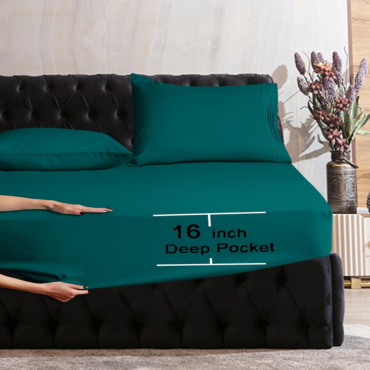 Mocassi Twin XL Sheet Set - Luxury Hotel 1800 Premier Bedding Sheets & Pillowcases - Ultra Soft Breathable & Cooling Bed Sheets - Deep…