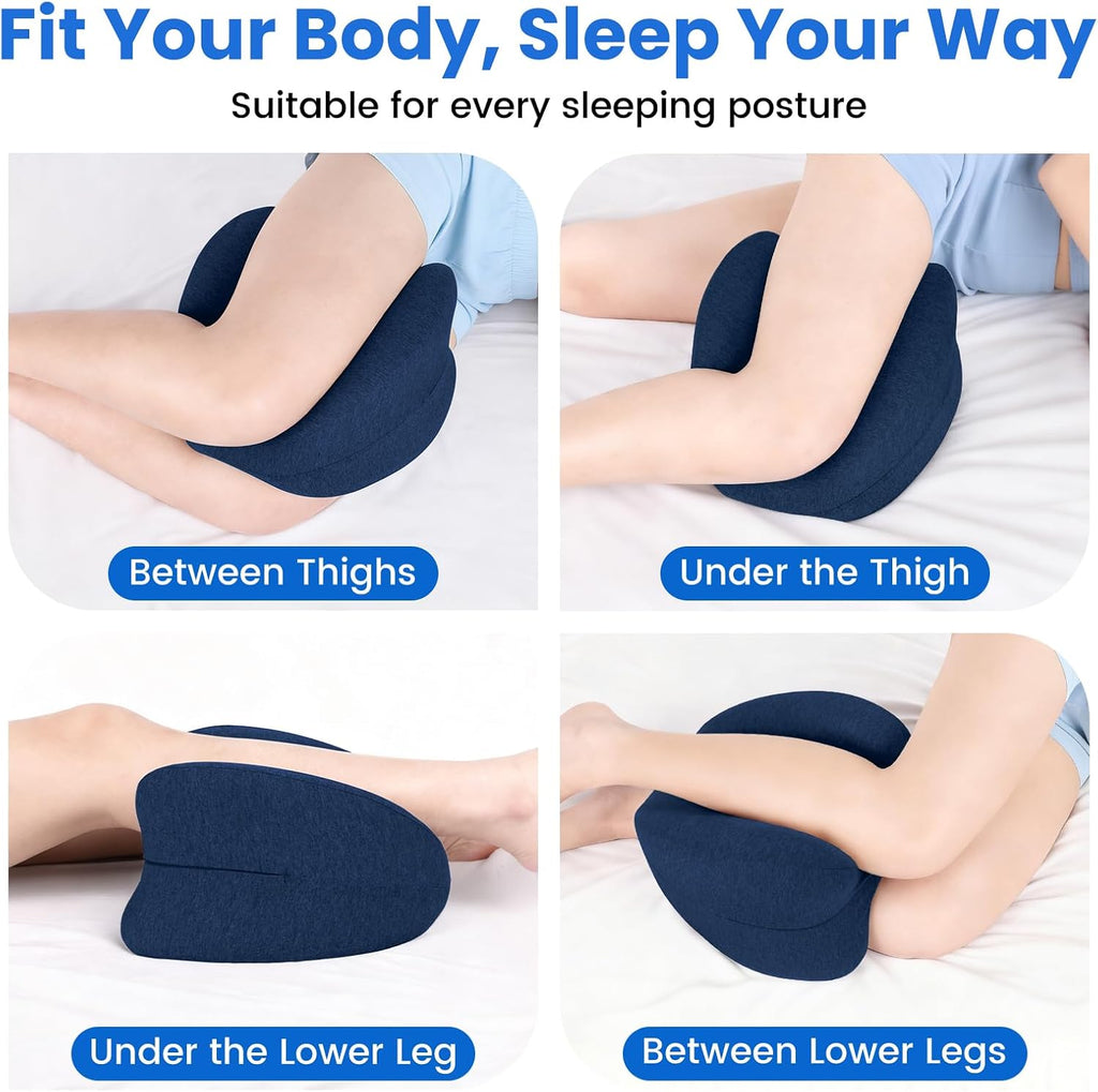Knee Pillow for Side Sleepers - Cooling Gel Memory Foam Leg Pillow for Side Sleeping, Heart-Shaped Between Legs Cushion for Pressure…