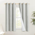 NICETOWN Grey 100% Blackout Curtain Panels, Set of 2, 34" Wide by 48" Long, Thermal Insulated White Thermal Insulated Liner Drapes for…