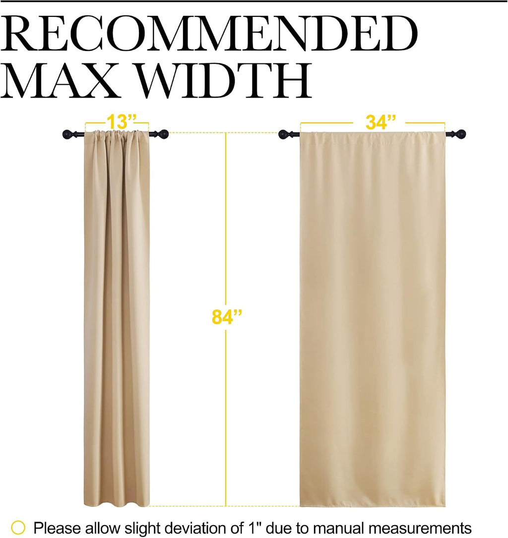 NICETOWN Blackout Room Darkening Curtains - Home Decoration Light & Noise Reducing Thermal Insulated Window Draperies with Rod Pocket Top…