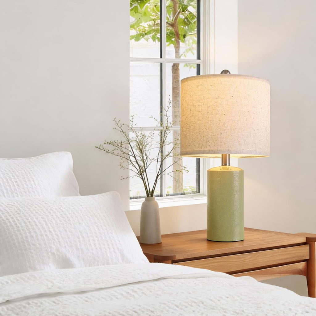 G-SAFAVA 20.5" Small Table Lamps for Living Room Lamp Set of 2 Ceramic Lamps for Bedroom Bedside Lamps Modern Boho Lamps for Night Stands…