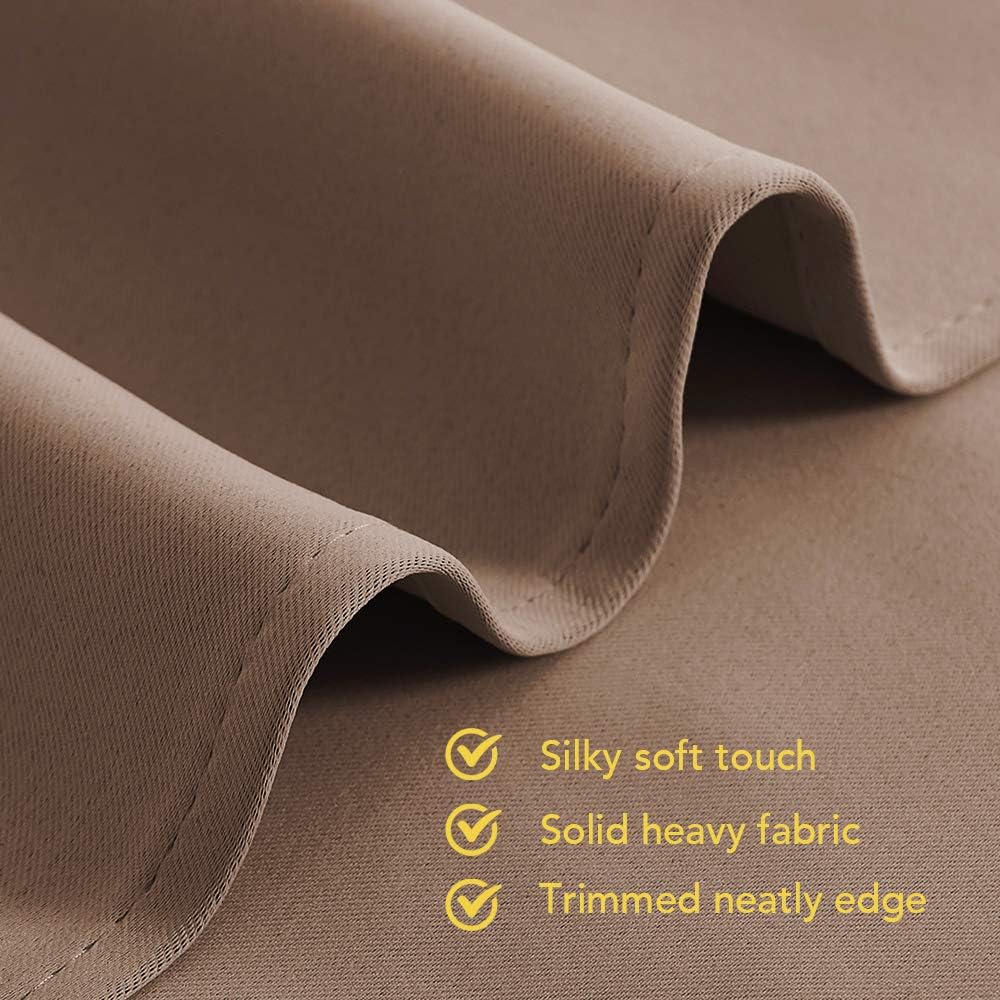 NICETOWN Blackout Window Curtains and Drapes for Kitchen, Window Treatment Thermal Insulated Solid Grommet Blackout Drapery Panels (Set…