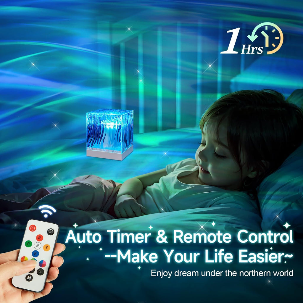 One Fire Teenager Girl Gift Ideas Northern Lights Projector,18 Colors Aurora Light Projector, Dimmable Aurora Projector Mood Lighting for…