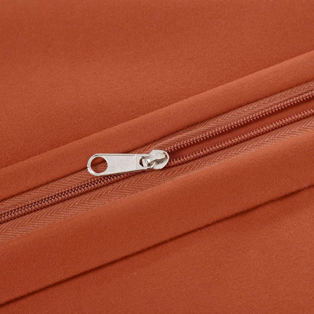 PiccoCasa Body Pillow Cover, 110 GSM Brushed Microfiber, Rust Color, Zipper Closure, Soft Long Cases for 20"x48" Body Pillows cotton