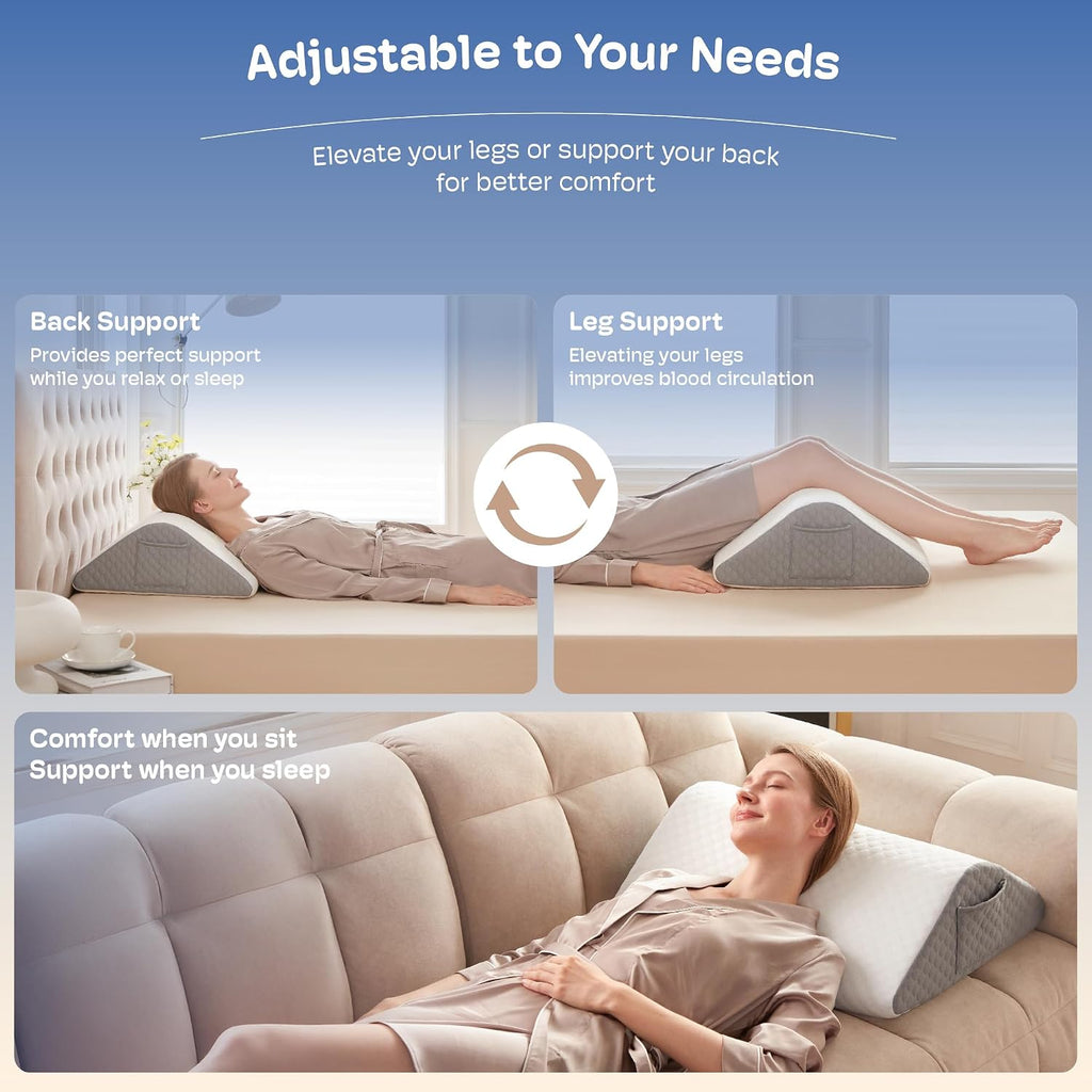 Simpledad Leg Elevation Pillows for After Surgery Knee Wedge Pillow for Back Sleeping, Leg Wedges for Elevation Swelling Blood Circulation…