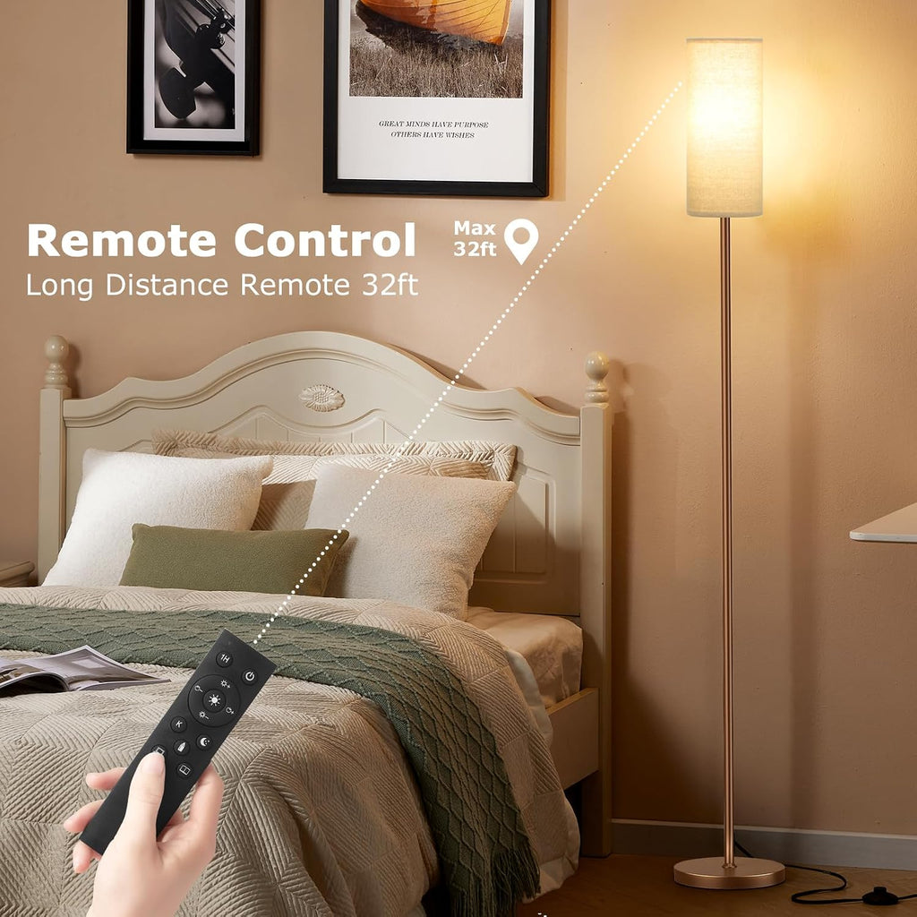 Ambimall 64'' Floor Lamps for Living Room with Remote Control and Stepless Dimmable Colors Temperature & Brightness, 9W Bulb…