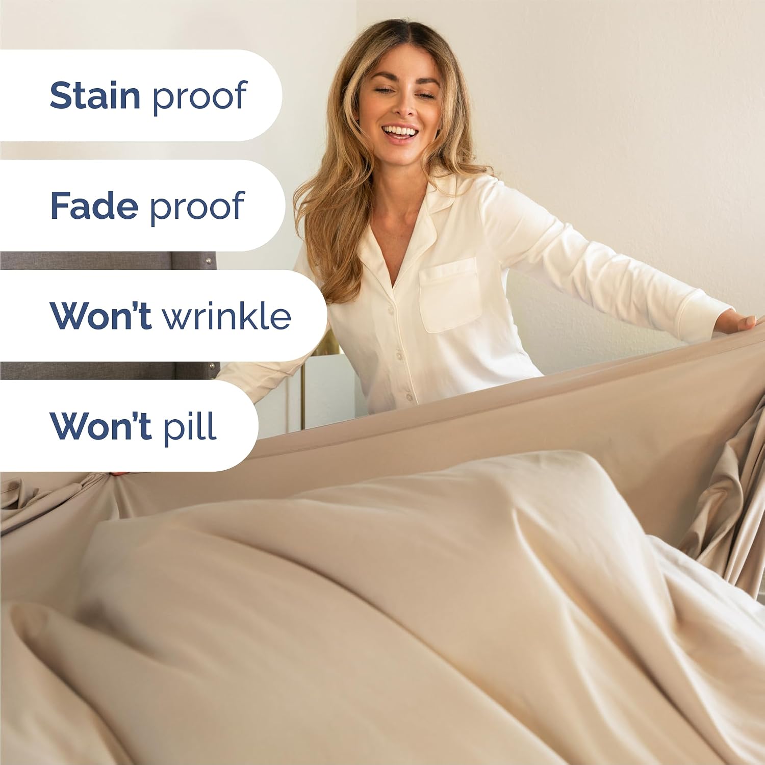 Queen Size 4 Piece Sheet Set - Comfy Breathable & Cooling Sheets - Hotel Luxury Bed Sheets for Women & Men - Deep Pockets, Easy-Fit…