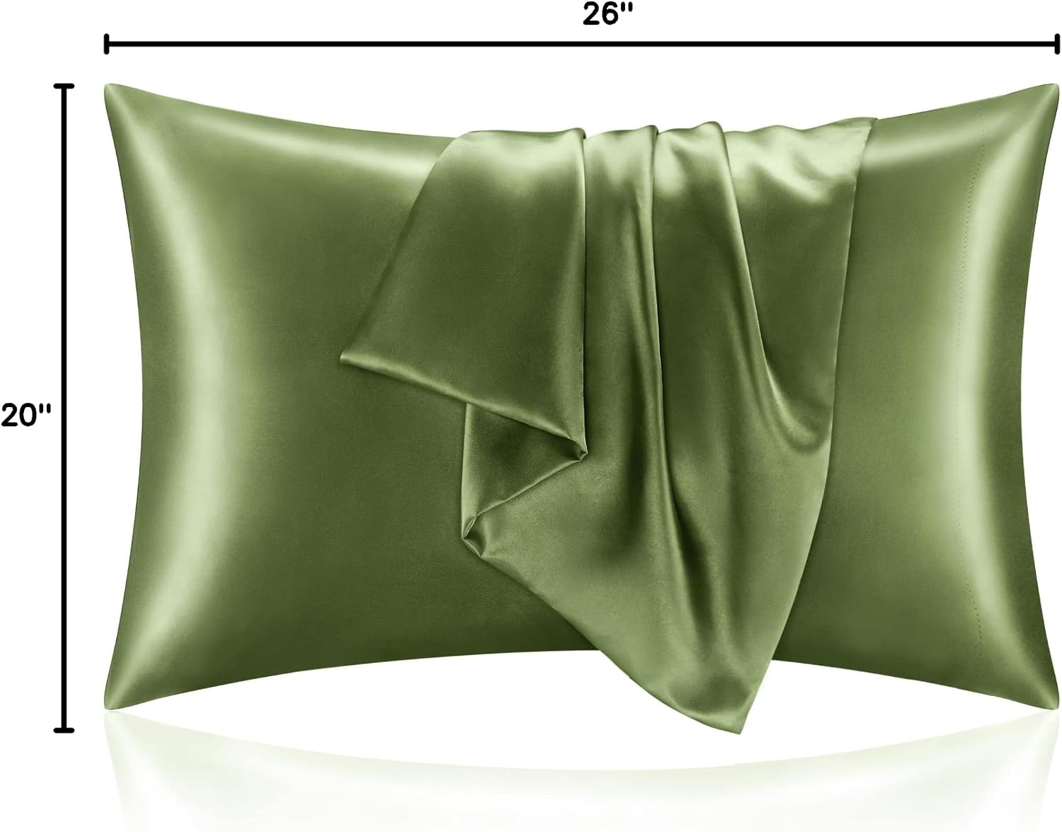 Bedelite Satin Pillowcase for Hair and Skin, Super Soft and Cooling Similar to Silk Pillow Cases 2 Pack with Envelope Closure, Gift for Wom…
