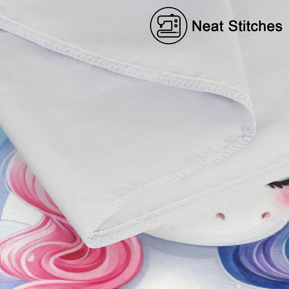 Satin Pillowcase for Hair and Skin Rainbow Pink Aniaml Unicorn Soft Silk Pillow Case with Envelope Closure Cooling Pillow Cases Slip…
