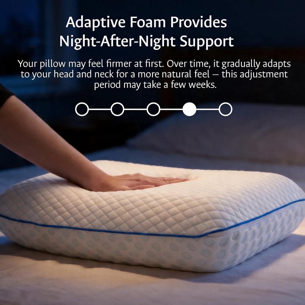Fulocean Cooling Gel Memory Foam Pillows for Sleeping Standard Size, Bamboo Rayon Bed Pillow for Back Side Sleeper, Medium Firm Contoured S…