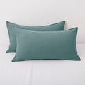 Chuffed Linen Pillowcases 2 Pack 100% Linen Standard Pillow Cases, Breathable and Cooling Washed Pillowshams with Zipper Closure, 20x36 Inc…