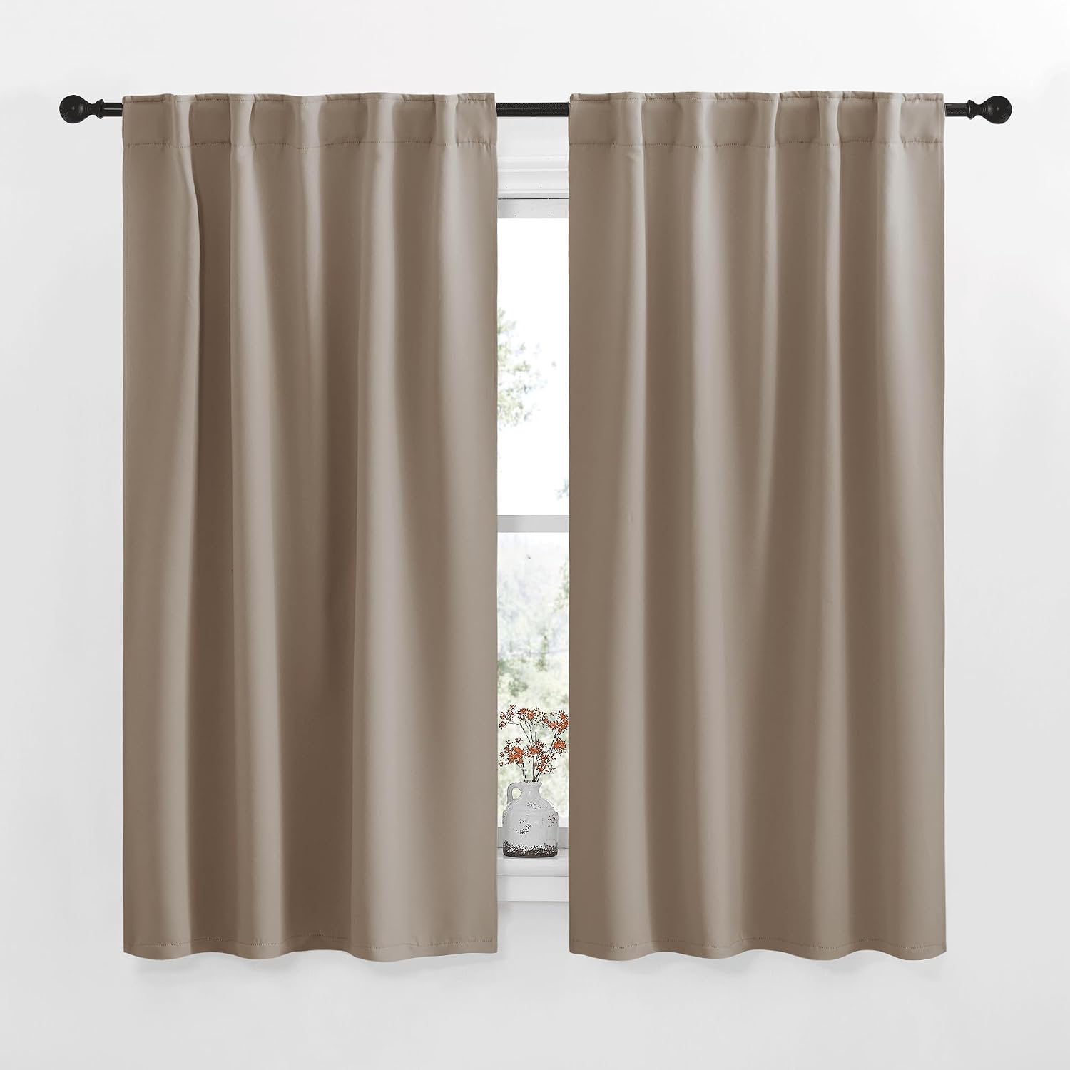 NICETOWN RV Curtains for Camper Windows - (Taupe Color) 34x54 Inch, 2 Panels Set, Thermal Insulated Room Darkening Blackout…
