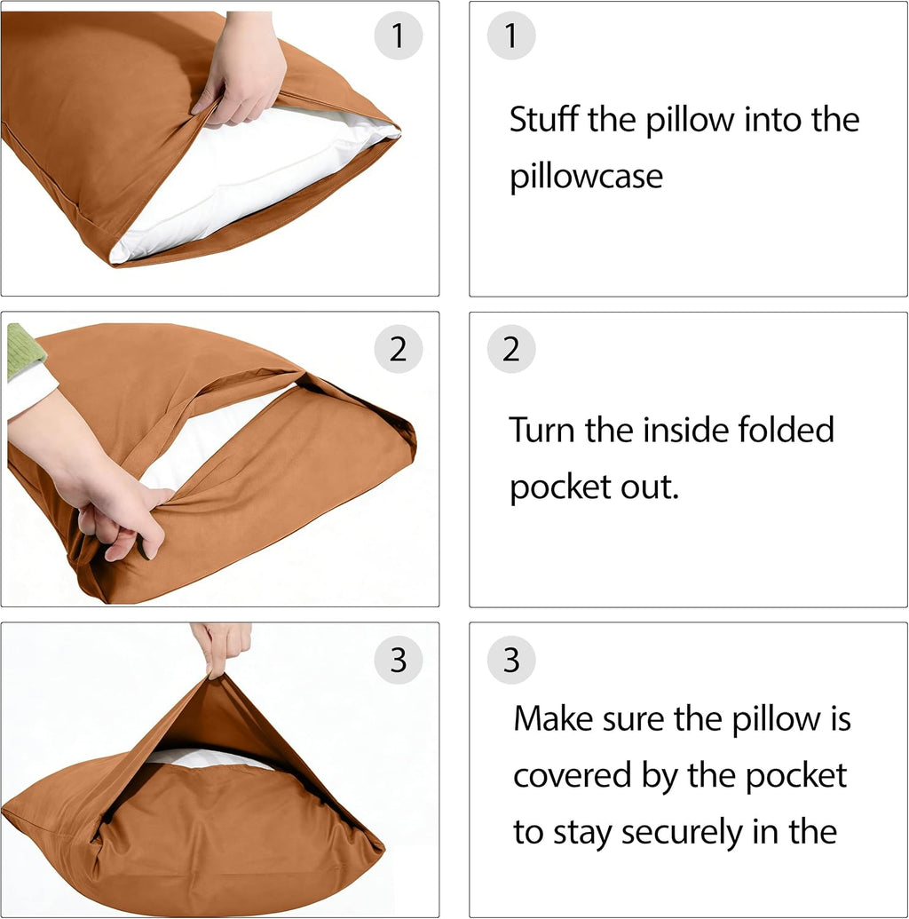 Simple&Opulence 100% Linen Pillowcases Basic Style Solid Color Set of 2, King Size Stone Washed Flax Pillow Cover Envelope Closure…
