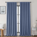 Gwine Denim Blue Blackout Curtains for Bedroom 96 Inch Length, Room Darkening Energy Saving Black Out Curtains for Living Room, Window…