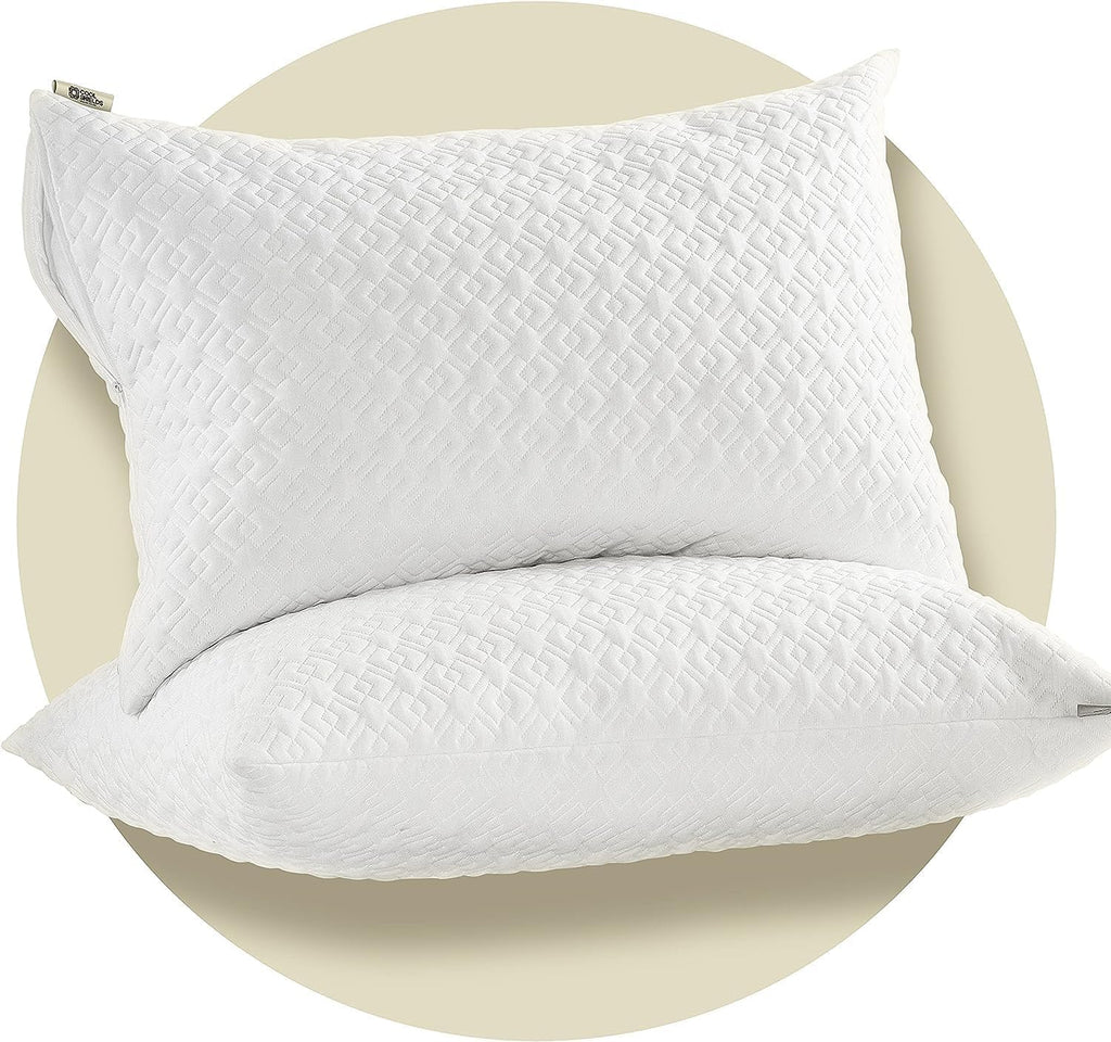CoolShields Pillow Protector (4 Pack) King – Waterproof Zippered Pillow Covers, Hypoallergenic, Premium Pillowcase Encasement for Better…