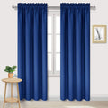 Dwcn Blackout Curtains Room Darkening Thermal Insulated Bedroom Curtains Window Curtain Panels, 38 x 84 inches Long, Set of 2 Classic Blue…