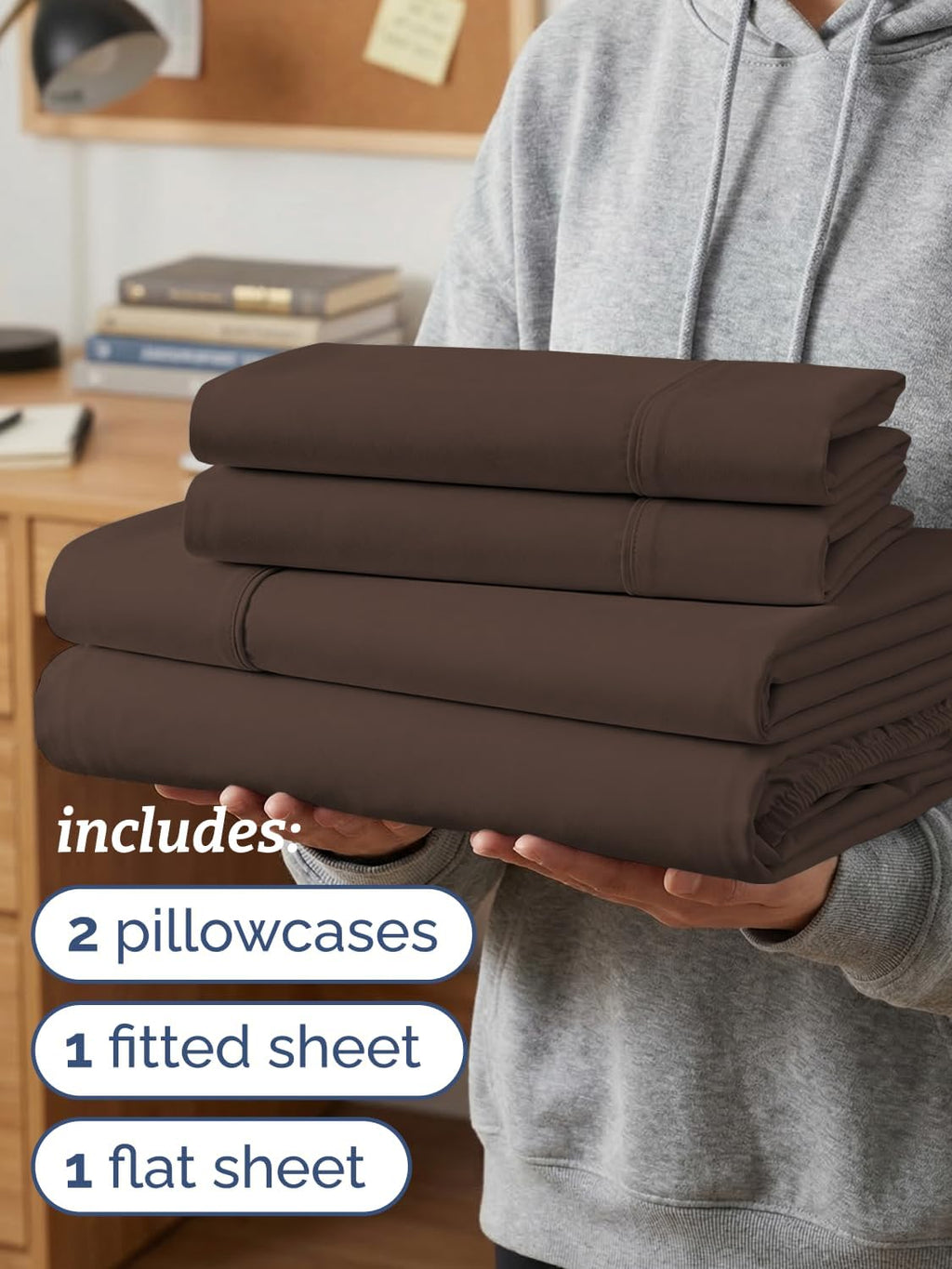 Twin XL 4 Piece Sheet Set - Comfy, Breathable & Cooling - Hotel Luxury Bedding for Women, Men, Kids, Teens and Children - 1 Flat & 1…